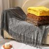 American Style Knitted Jacquard Sofa Nap Blanket