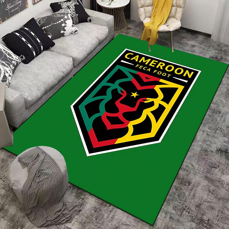 Cameroon Football Logo Carpet suitable as a non-slip mat for the living room or bedroom sofa