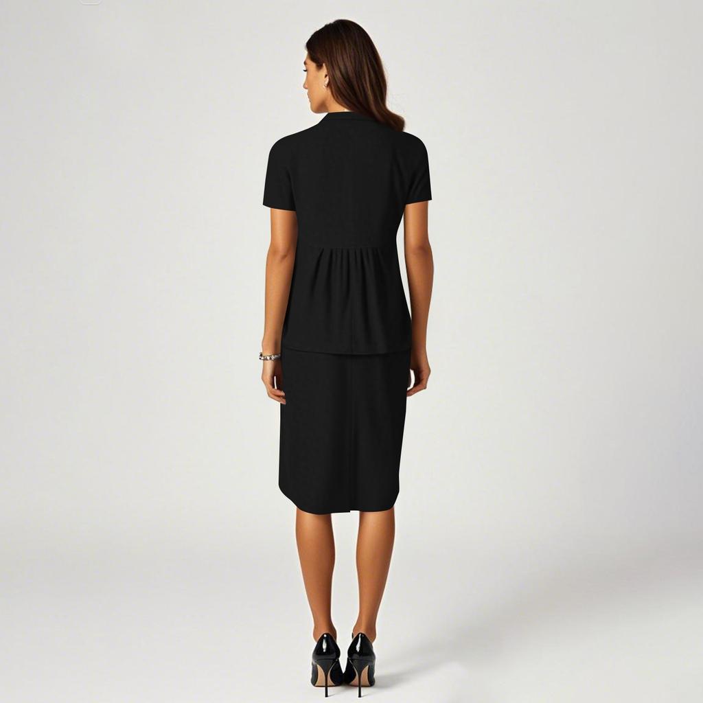 Women's Elegant Casual Outfits For Work Business Costume Pencil Skirt Suit Set