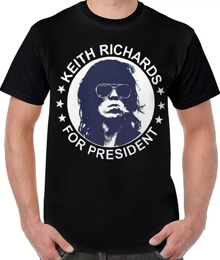 Футболка унисекс с коротким рукавом Keith Richards For President Все размеры