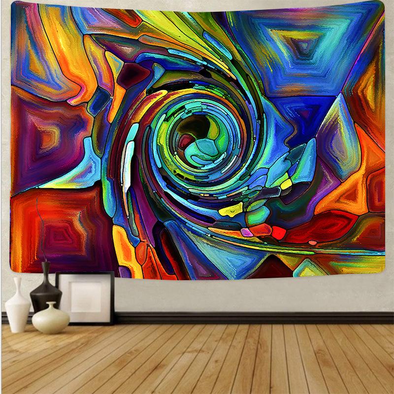 Tapestry Colorful Flow Paint Wall Hanging Mandala Tapestries Modern Art Psychedelic Home Decor Wall Decor