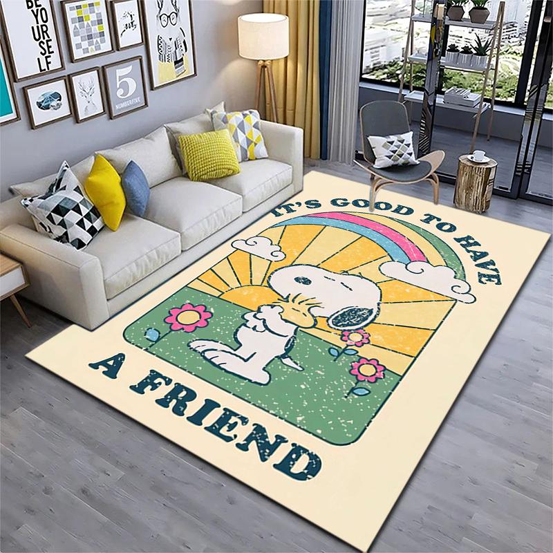 1PC Snoopy Rug - home decoration Carpet For Living Room Bedroom Flooring Computer Chair Area Rug