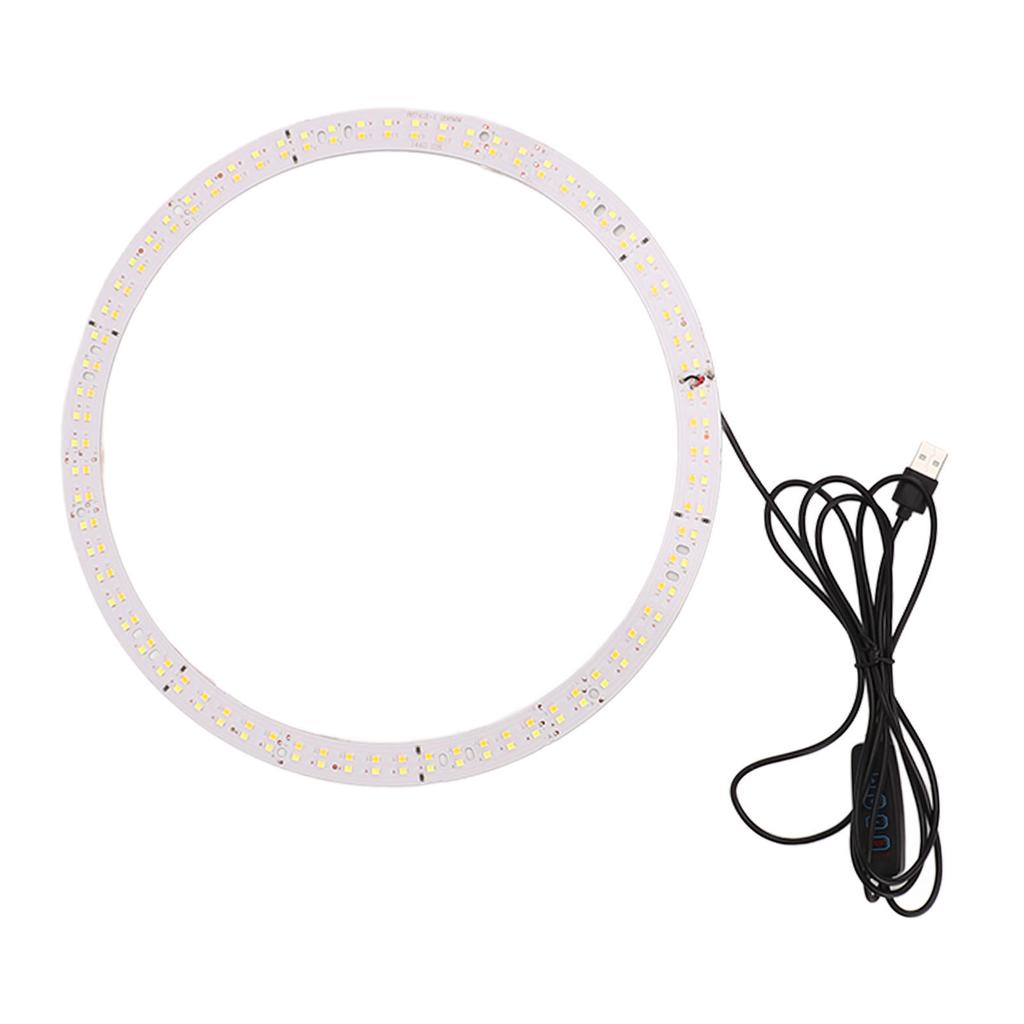 29cm Circle LED Light Wick 3200K To 5600K LED Bulb Board USB Charging Brightness Adjustable Softbox
