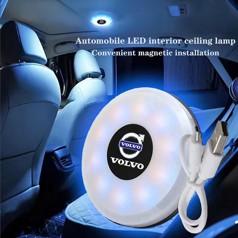 Car Light Ceiling Lamp Car Reading Light Rechargeable for Volvo XC60 S90 XC90 S60 XC40 V60 V90 S40 Volvo EX30 C40 C70 Accessorie