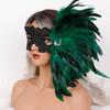 Gothic Feather Half Face Mask Sequined Sexy Masquerade Halloween Party