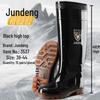 3537 Black 45CM Men's Extra High Rain Boots - Waterproof PVC Work Footwear for Construction Safety