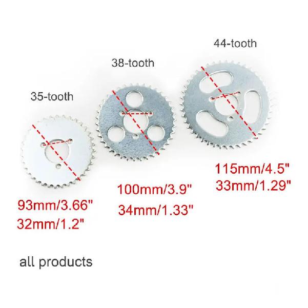 LINGQI T8F 32MM 74T 64T 58T 44T 38T 35T Rear Sprocket Motorcycle Gear Shaft Mini Moto ATV Quad Dirt Pit Pocket Bike Motocross