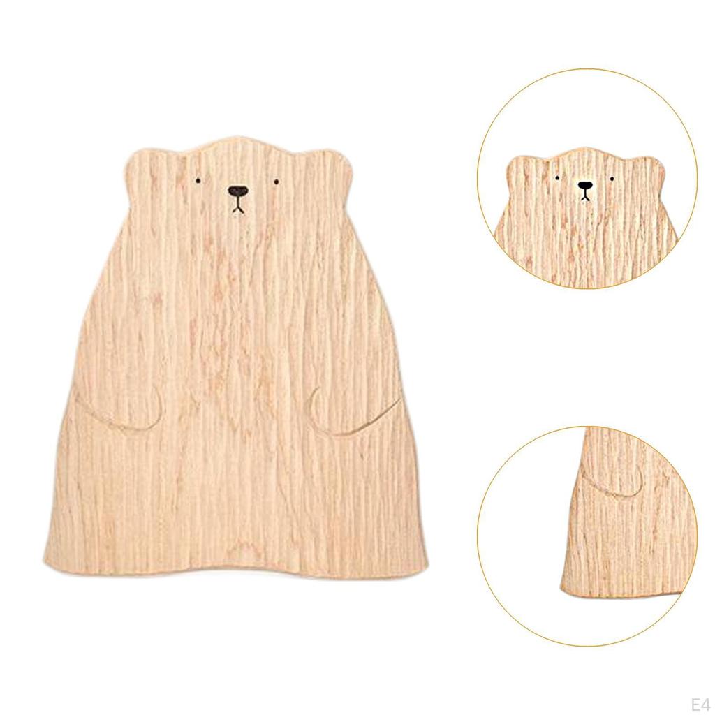 Деревянная тарелка в форме медведя, десертная доска, прочный очаровательный поднос для кухонных принадлежностей