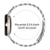 For Google Pixel Watch 2/Watch Stainless Steel Strap Crown Shape Rhinestone Decor Silver Watch Band