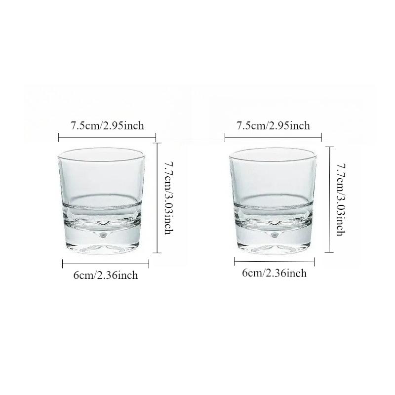 2pcs Set Whiskey Glass Alcohol Cup Set Beer Juice Water Cups Transparent Drinking Bar Glasses Party Restaurant Tumbler Glassware