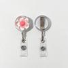 2/5pcs Telescopic Flower Back Clip Buckle Card Holder Automatic Rebound Buckle Durable Name Tag Buckle