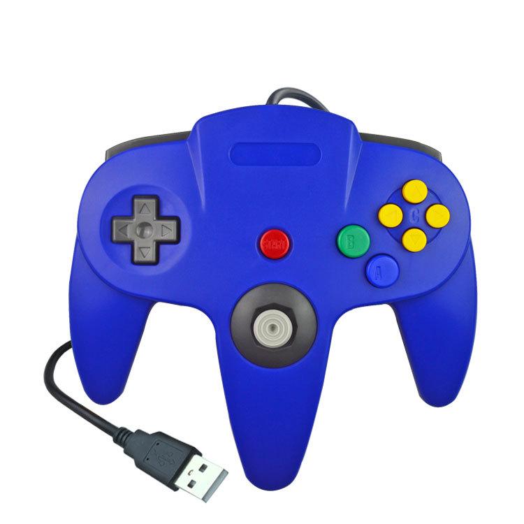 Геймпад N64 Классический USB Проводной Пульт Джойстик Игровой Аксессуары Классическая Консоль 64 Ретро Игры для Mac Компьютера ПК