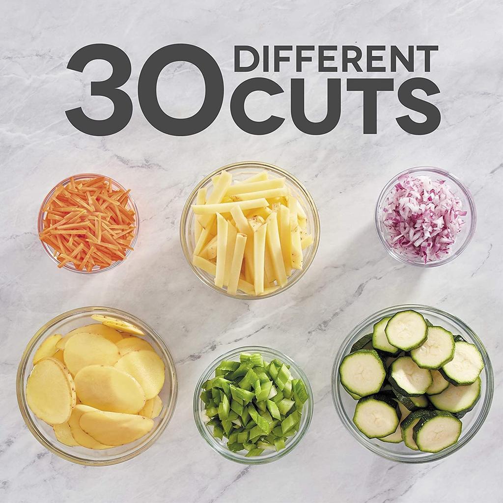 Безопасная овощерезка, кухонная терка-мандолина, овощерезка, терка для измельчения продуктов, мясо овощей, фруктов с контейнером и 5 сменными лезвиями