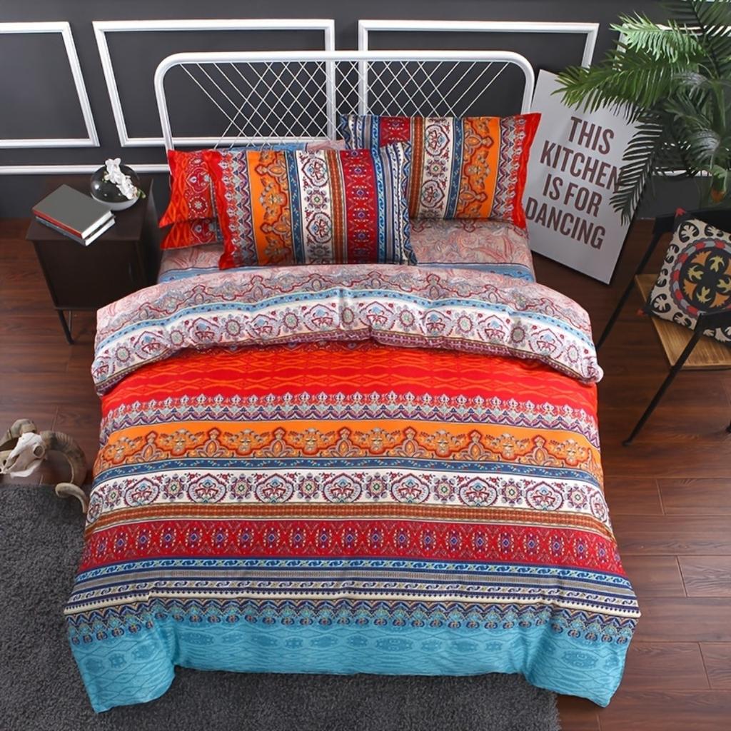 Bedding Set Bohemian Style 3D Print Soft Comfortable Duvet Cover King Queen Twin Single Size for Bithday Gift Bedroom Decoration