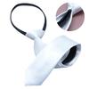 Solid Color White Neck Tie for Men Women Children Graffiti for Father's Day Decoration Necktie Adjustable Zipper Ties