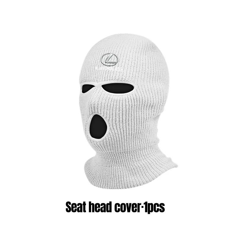 Car Seat Headcovers Personalized Knitted Headcovers Masked Man Funny Hat For LEXUS RX300 RX330 RX350 IS250 LX570 is200