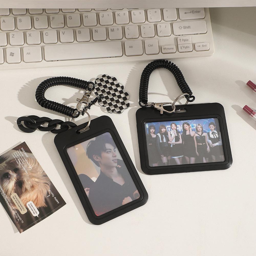 Черный держатель удостоверения личности с дисплеем Polaroid - Подвеска для студенческого рюкзака с защитой от потери