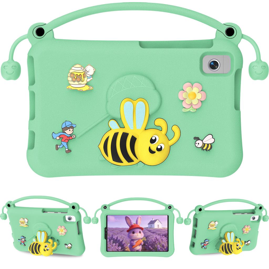 EVA Case For Samsung Galaxy Tab A11 / A9 / A7 Lite 8.7-inch / A 8.0 (2019) / Lenovo Tab K9 Bee Style Kickstand Tablet Cover with Carry Handle