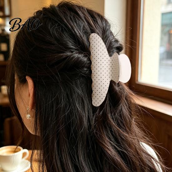 Fashion Hair Pins for Girls Polka Dot Claw Clip Women, Lightweight Acrylic Non-Slip Jaw Clip, Cute Clips Daily Commuting Elegant Strong Hold