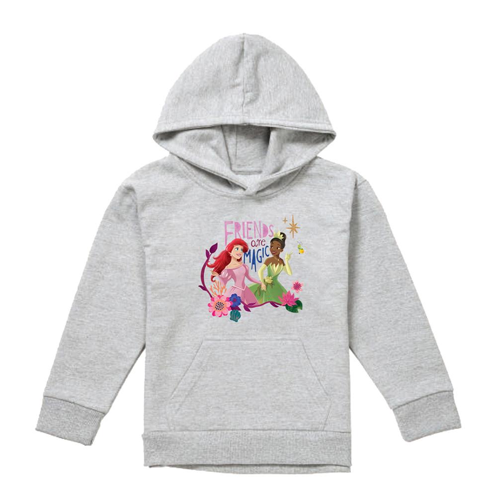 Disney Princess Childrens/Kids Friends Are Magic Ariel And Tiana Heather Hoodie