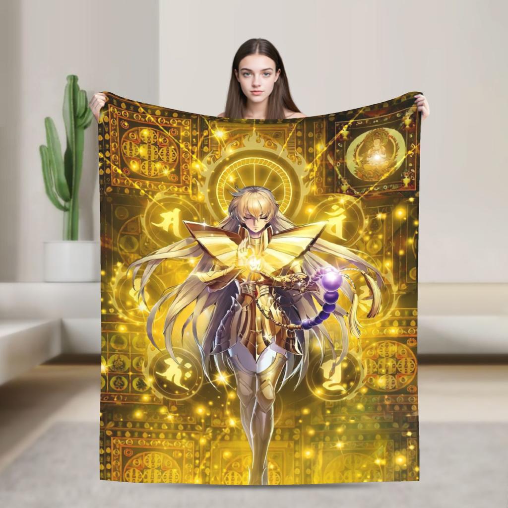 Плед Saint Seiya Аниме Рыцари Зодиака Фланелевый Новый Дышащий Плед для Покрывала Зимний