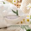Embroidery Daisy Spring Pillow Covers Soft Plush Throw Pillow Cases  Home Sofa Decor