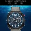 Хронограф наручные часы календарь спортивные мужские часы военная мода квадратный циферблат кожа мужские часы подарок светящиеся водонепроницаемые