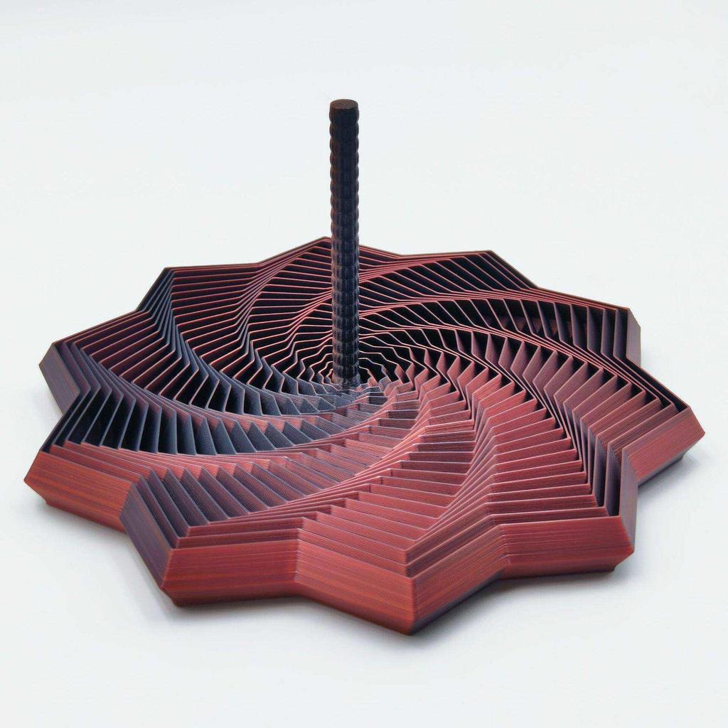 3D Radish Spiral Tower with Illusion Handle Decompression Toy