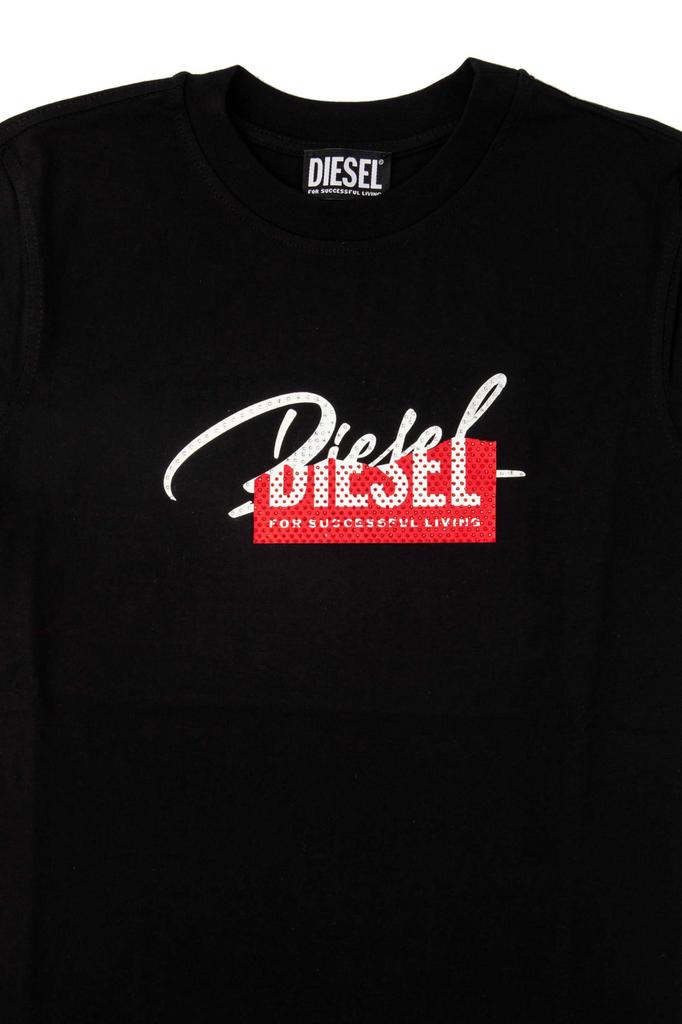 Diesel A15456RHERA 900 Черная XS Женская ФУТБОЛКА T-REG-BLIN