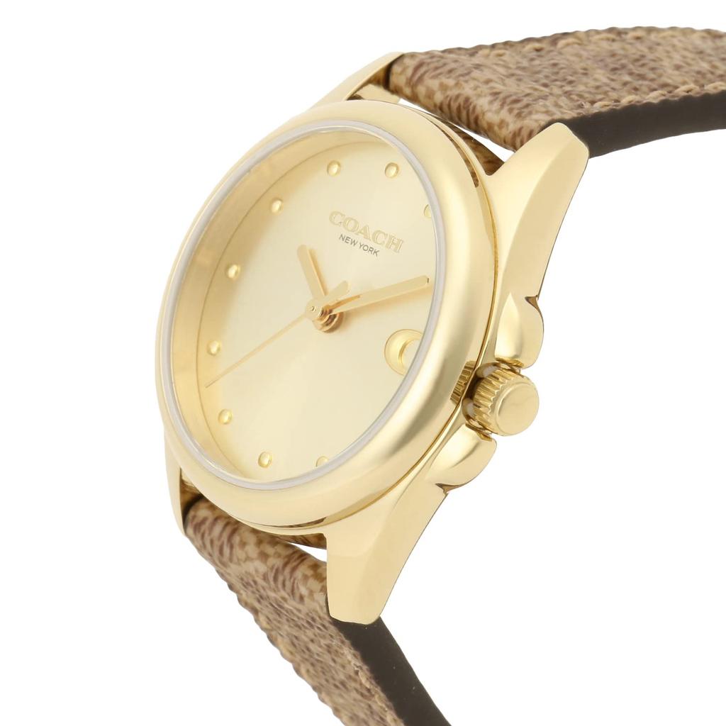 Watch GRASON Signature C Canvas 28mm Yellow Gold Dial Quartz Watch 14504107 Brown [Coach] Women's [Item]