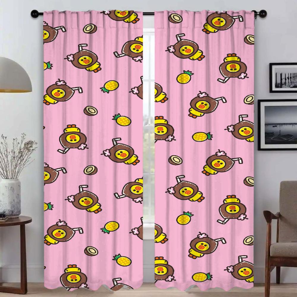 Modern Living Room Curtains for Camera L-LINE Blackout Curtain Kitchen Curtains 2 Pieces Partition Shades Halloween Decoration