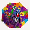 Cartoon Characters,Splash Art Automatic Folding Umbrella  Simple 8 Rib Design, Bright Cartoon Pattern, Durable Iron Frame, Suitable For Trav