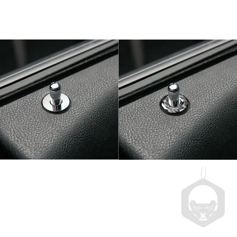 For Chrysler 300 300C 2011- Carbon Fiber Door Lock Decorative Ring Decorative Car Accessories Interior Cover Sticker Trim