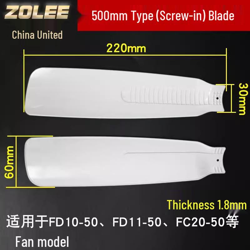 Compact Ceiling Fan with 400-1050mm Blades and Clip Attachment