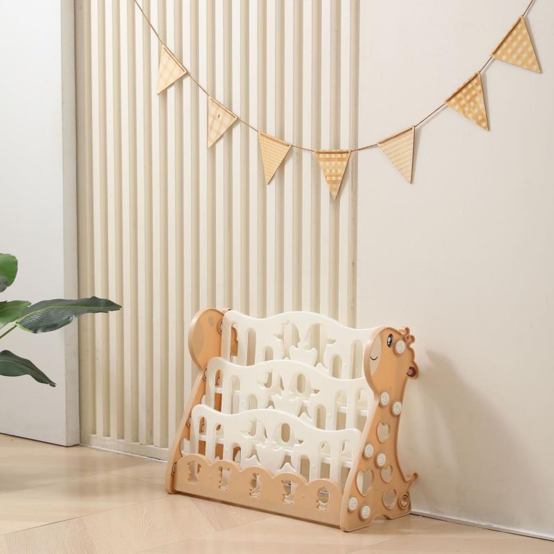 Children'S Bookcase Storage Integrated Simple Floor Baby Picture Book Rack Plastic Children'S Book Toy Rack