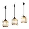 Stylish 3-Light Pendant Light with Glass Ceiling Lighting, Hanging Lamp with Lampshade, Scandinavian Cafe Style, Fits Duct Rails, Suitable for Living