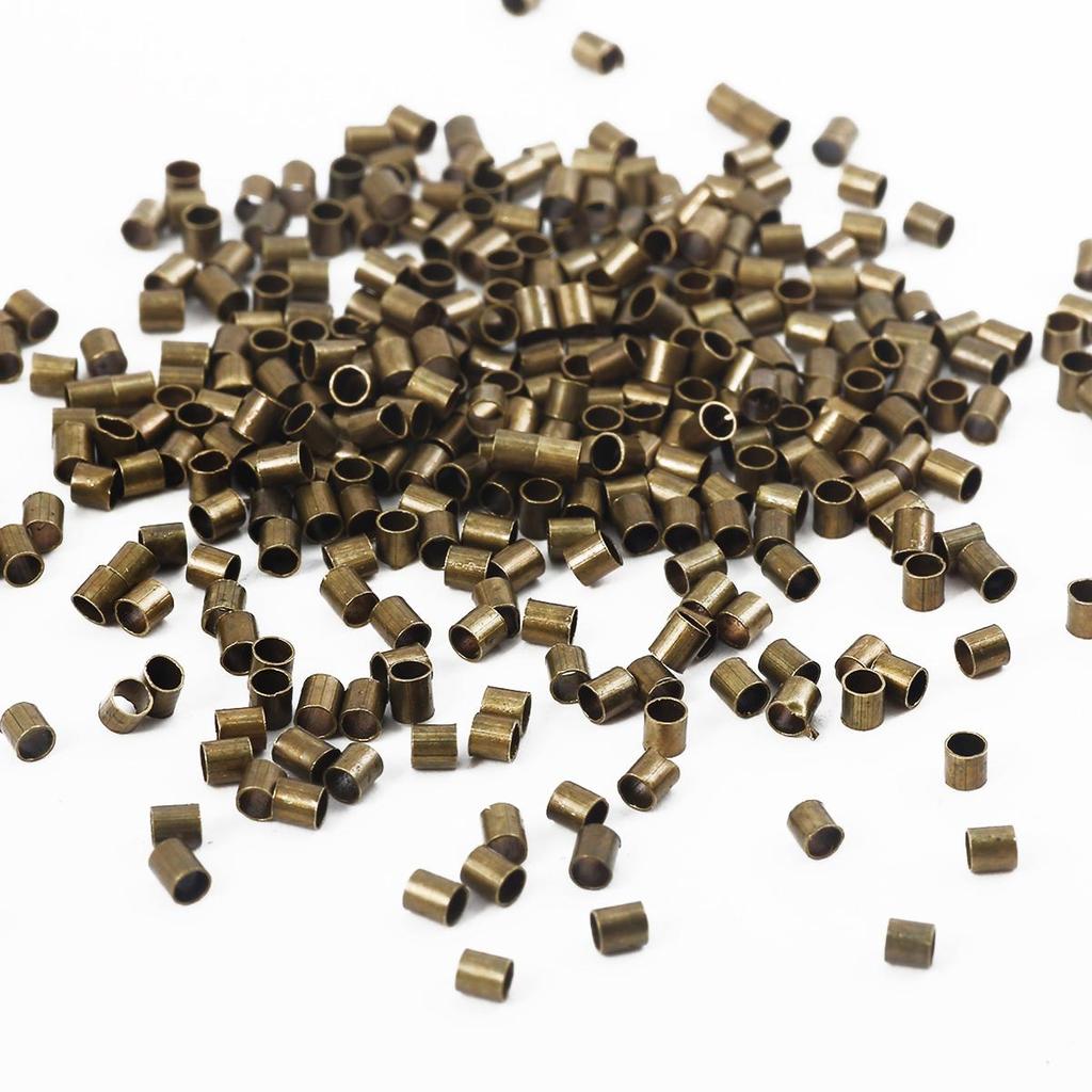 500 шт., 5 цветов, пробка с микропробкой, свободные бусины диаметром 1,5 мм, 2 мм, нескользящие медные бусины-прокладки, фурнитура для ювелирных изделий своими руками