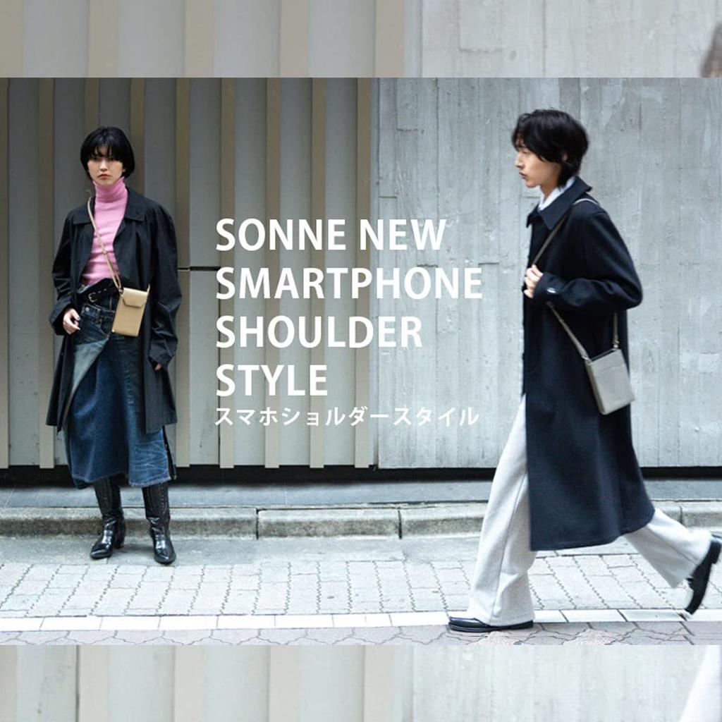 Смартфон наплечная мини-сумка Claudio SOX024 CLAUDIO Бесполый чехол для смартфона из натуральной кожи наплечная сумка Mini Pochette черного цвета [Sonne]