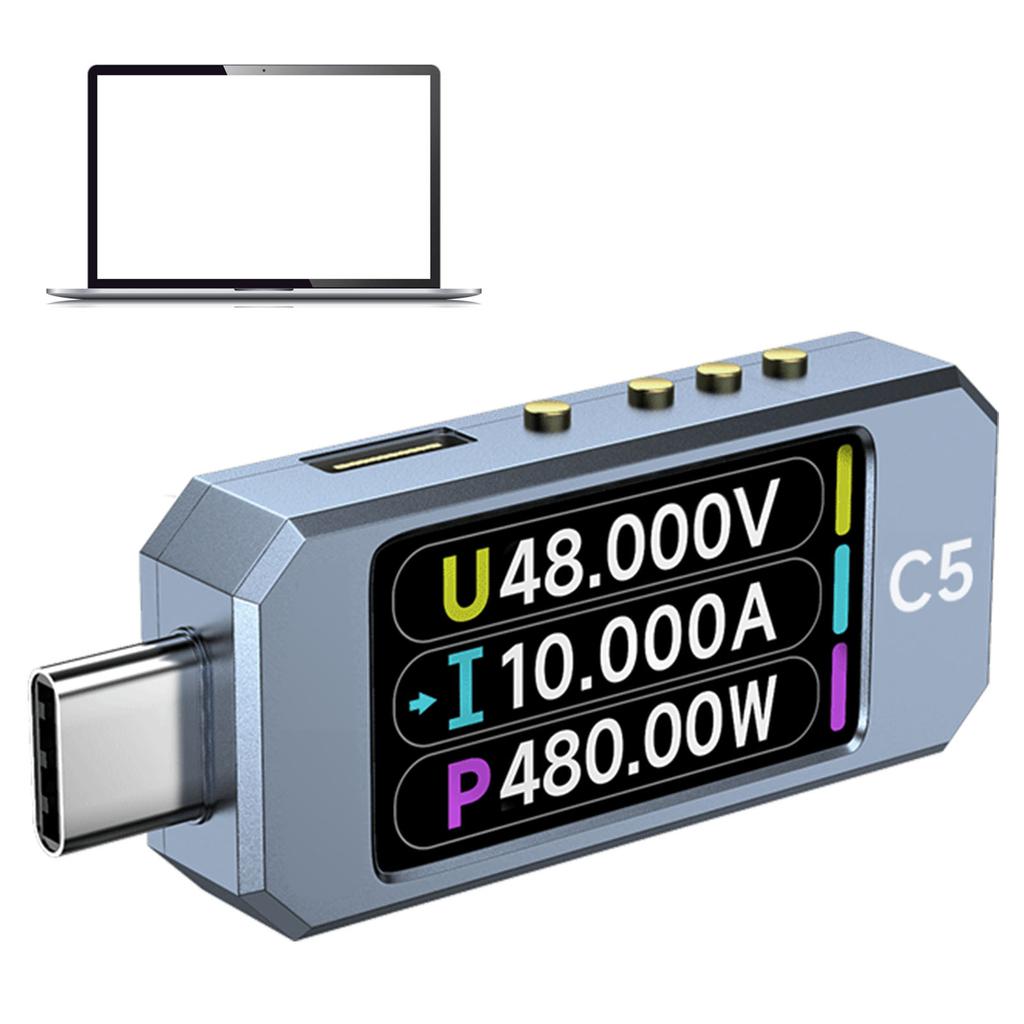 USB Power Meter PD 3.1 Type C цифровой мультиметр DC 48V 6A детектор напряжения и тока с цветным IPS дисплеем