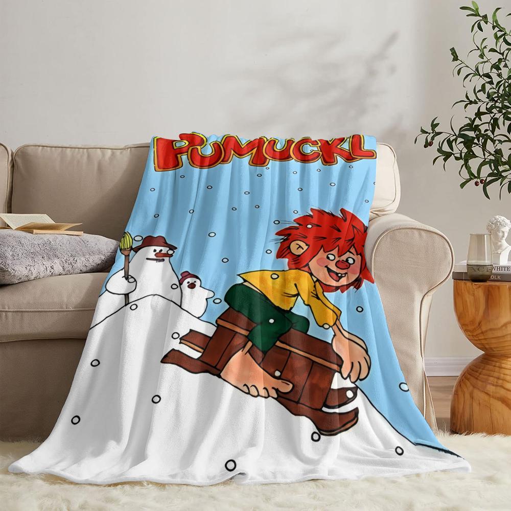 P-Pumuckl Плед Мягкий Фланелевый Плед Летнее Одеяло Легкое Уютное Одеяло для Сна на Диван Кровать Путешествия