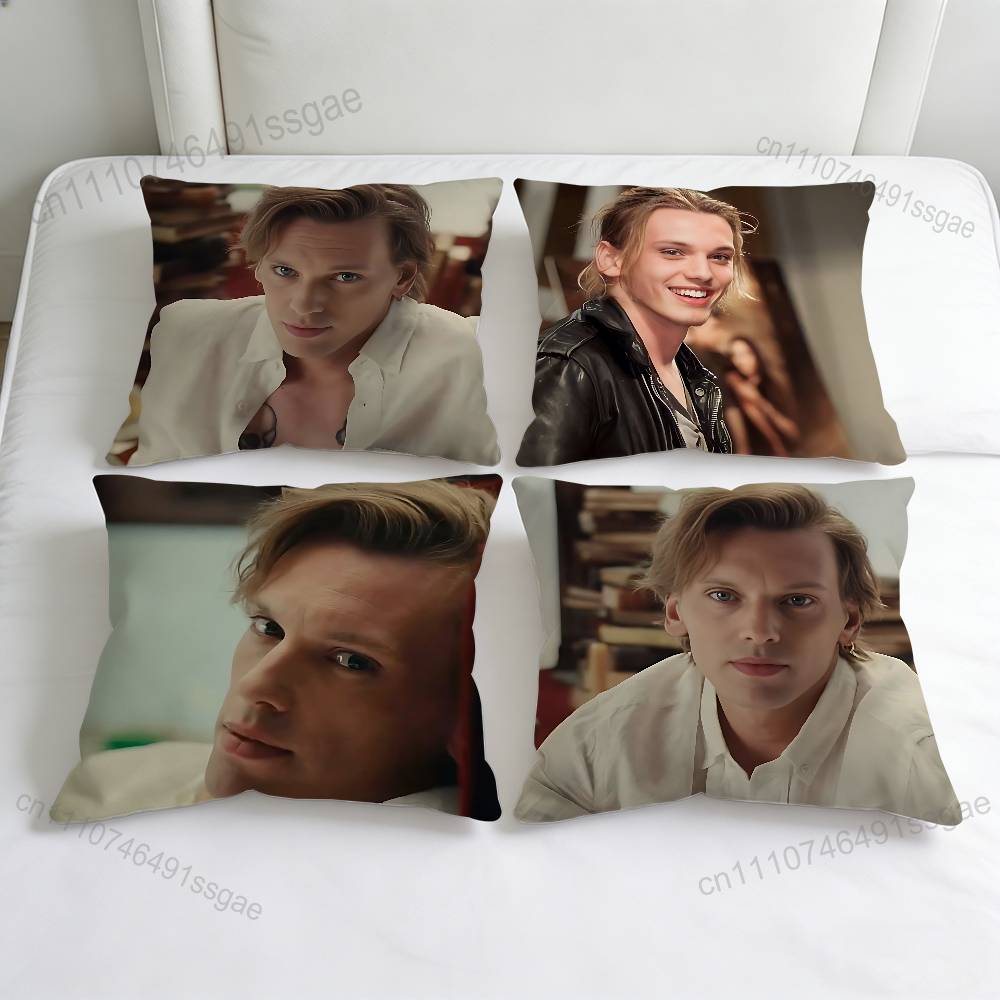 JJamie CCampbell BBower Fashion Square Pillow Case Durable Throw Pillow Cover for Sofa Couch Chair