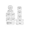 13pcs Silver ABS Car Door Window Glass Lift Button Cover For BMW 5 G30 2018-