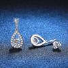 Модные серьги-капли с муассанитом и бриллиантами 0,5 карата, 5 мм, для женщин, свадебные ювелирные изделия, серьги S925 с посеребренным покрытием PT950