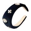 Baroque Crown Hair Hoop Elegant Vintage Hair Accessories Simple Rhinestone Pearls Hairband  Party