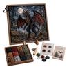 Decorative Desktop Artwork 3D DIY Fabric Poke Art Kit, Creative Handmade Craft Set, Fantasy Forest Kits for Beginners Animals Pressing Kit Adults