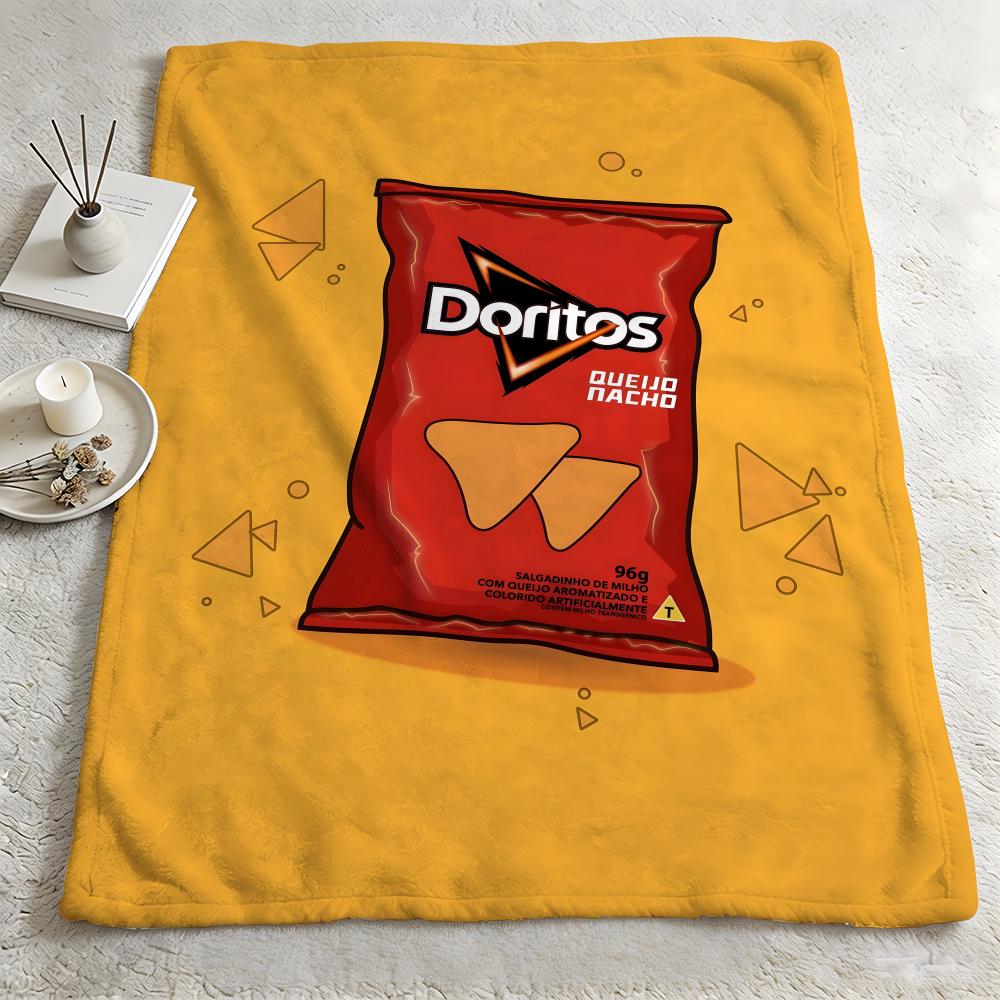 food DDoritoss Throw Warm Soft Flannel Blanket Multiuse for Sofa Bed Camping Travel Nap