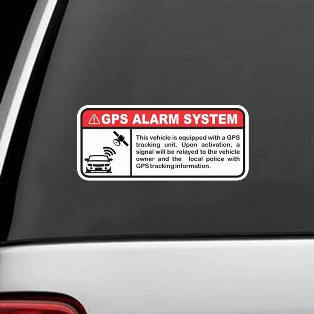 Антикражная GPS-сигнализация Предупреждающая наклейка, Прочная виниловая наклейка безопасности, Универсальные аксессуары для защитного декора экстерьера автомобиля