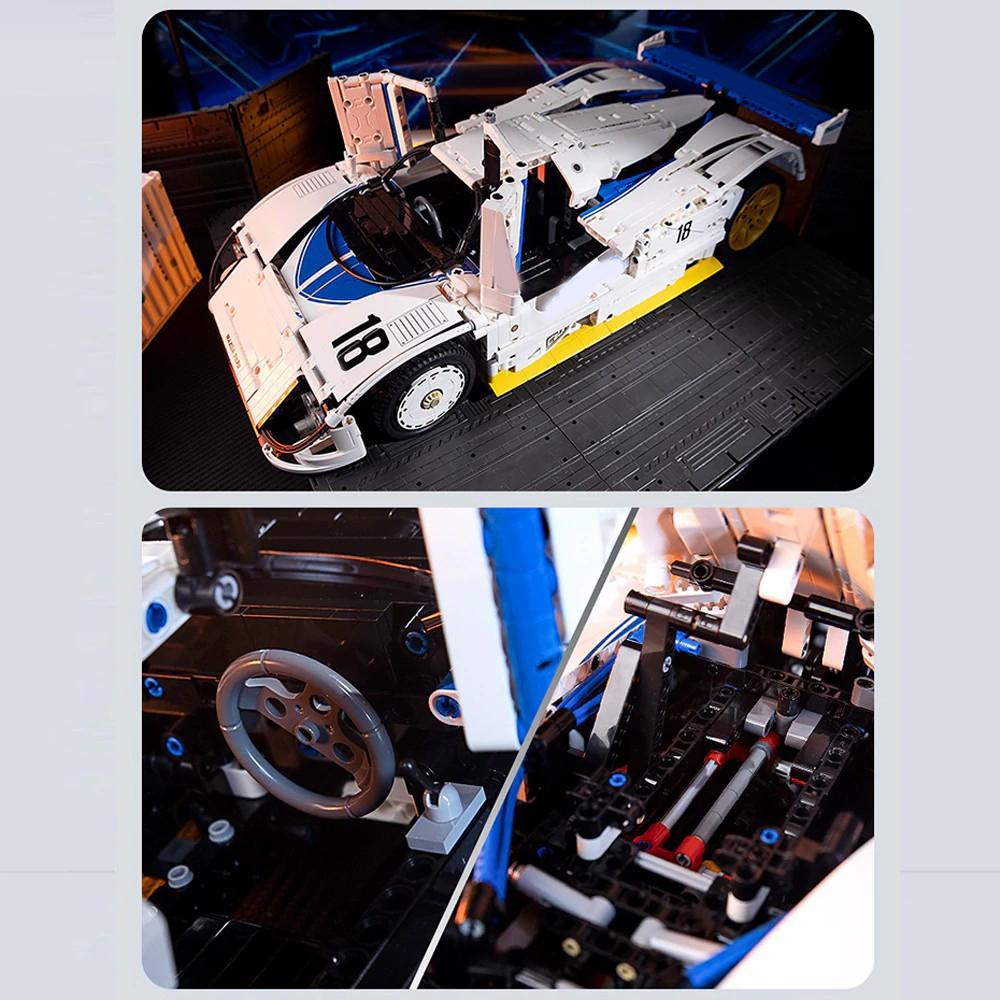 1:10 Технический Авто 787B Модель Гоночного Автомобиля для Гонки на Выносливость, 1797 Деталей Спортивный Автомобиль Гиперкар Строительные Блоки Кирпичики Пазл Игрушки Детский Подарок