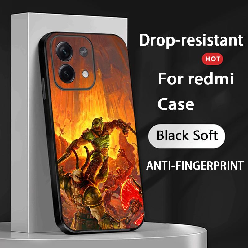 Классическая игра D-doomEs модный плакат Чехол для телефона Для Redmi Note 14 13 12 11 Pro Plus S 5G 14C A3 Мягкий черный чехол для телефона