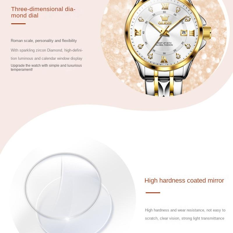 Новые лучшие женские часы, модные стерео циферблаты, кварцевые часы с одним календарем, водонепроницаемые, водонепроницаемые